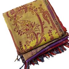 Kashmir Paisley Hand Woven Tablecloth Shawl Made In India picture
