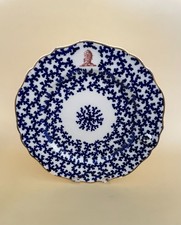 Chamberlain Worcester Crested Armorial Hot Water Warming Dish Plate and Stopper picture