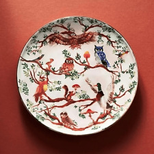 Anthropologie Inslee Fariss Autumn Bounty Side Plate Thanksgiving Owls Birds NEW picture