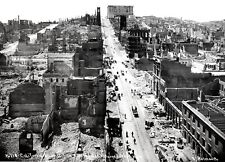 1906 SAN FRANCISCO EARTHQUAKE & FIRE DEVASTATION CALIFORNIA STREET HILL~NEGATIVE picture