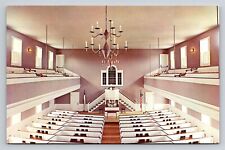 First Baptist Church New London NH Vintage Postcard Interior View picture