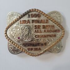 1999 Indian Junior Rodeo Assoc Sr Boys All Around Champion Trophy Belt Buckle picture