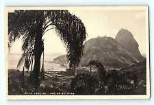 RPPC Pao De Assucar Rio De Janeiro Palm Ocean Brasil Postcard D3 picture
