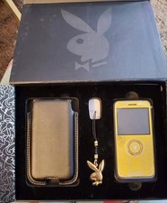 vintage, limited-edition Alcatel OT-V770A "Playboy Phone" with gold metallic picture