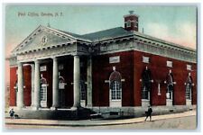 1910 Post Office Exterior Roadside Geneva New York NY Posted People Postcard picture