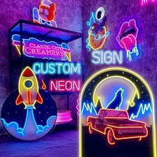 Neon Wall Signs Night Light Game Room Table LED Neon Sign Lights Wall Decor Art picture