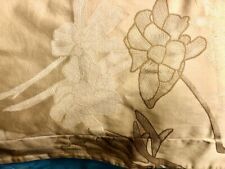 Frette Large Pillow Case Beige Cotton  Floral Jacquard Embroidery 32” x25.5” picture