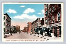 West New York NJ-New Jersey, Hudson Avenue Looking North Vintage Postcard picture