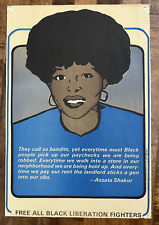 Free All Black Liberation Fighters Poster, Assata Shukur Vintage Original picture