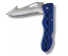 FROST CUTLERY SS Gut Hook Blade Blue Folding Knife picture