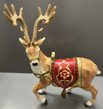 Fitz & Floyd Bellacara Deer Figurine Reindeer Holiday Statue Christmas 15 Inches picture