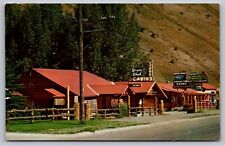 Wagon Wheel Lodge Jackson Wyoming Vintage Postcard c1959 picture