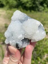 Clear Apophyllite Stilbite Cluster- Natural Zeolite Apophyllite Druzy Mineral picture