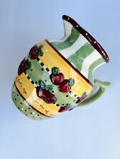 VTG Debbie Mumm Handpainted Collectible Mini Gingerbread Christmas Large Pitcher picture