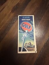 Vintage Gulf 1947 Census Alabama Info Map Travel Road Map-Form S P 1825A picture