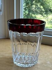 Authentic Waterford Simply Red Crystal Ice Bucket Retired 7 5/8” Tall Read picture