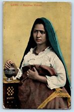 Cairo Postcard Egyptian Woman c1910's Unposted Antique picture