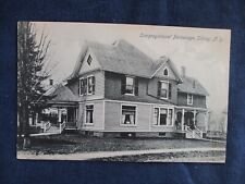 1912 Sidney New York Congregational Parsonage Postcard Rockdale Cancel picture