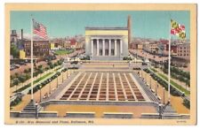 Baltimore Maryland c1930's War Memorial, U. S. flag, Memorial Plaza picture
