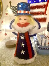 Vintage Angel Patriotic Red White Blue Figure July 4th Decor picture