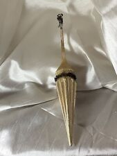 Antique Victorian Blown Glass Tinsel Wrapped Parasol Ornament Made In Germany picture