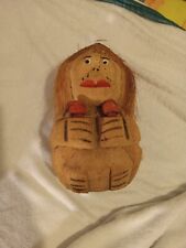 Carved COCONUT MARACA LADY 16in Tall by Hawaiian Luau Great Cond, Very Unique. picture