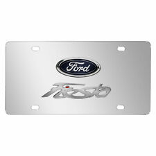 Ford Fiesta 3D Dual Logo Mirror Chrome Stainless Steel License Plate picture