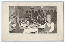 c1910's Men's German Beer Drinking Party Cigars RPPC Photo Antique Postcard picture