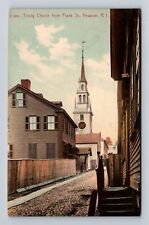 Newport RI-Rhode Island, Trinity Church from Frank Street Vintage Postcard picture