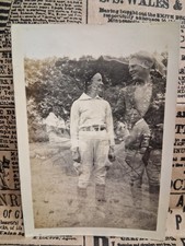 Vintage B&W Photo Ghostly Double Exposure Image Ghost Couple Picnic In Park picture
