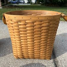 Rare Large Longaberger  Oval Waste Basket w/ Protective Liner. picture