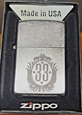 LOOK Very Rare Disney Club 33 Zippo Silver Lighter Brand New picture