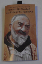 Patron Adolescents St Saint Padre Pio blessed healing oil vial & prayer card picture