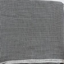 Vintage Cotton Fabric Black & Tan Gingham Check Tiny Block .75 yard X 44 Inches picture