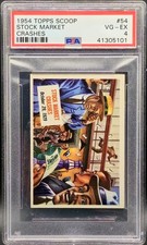 1954 Topps Scoops Stock Market Crashes #54 PSA 4 picture