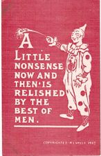 Clown Motto A Little Nonsense Now And Then 1910  picture