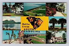 SC-South Carolina, General Greeting, Points of Interest, Vintage Postcard picture