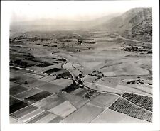 LG29 1948 Original Photo UTAH FARM FIELDS FRAMED BY MOUNTAINS AERIAL VIEW picture