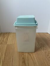 Tupperware Pick-A-Deli Container Keeper Clear Frosted Light Aqua Mint Green lid picture