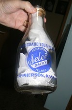 RARE LIKE MINT 1946 SELECT DAIRY MILK BOTTLE GOOD FOR YOUR HEALTH MCPHERSON, KS picture