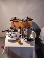 Vintage 1960's MCM Aristo Craft Stainless Steel New Cookware Set from West Bend picture