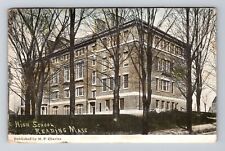 Reading MA-Massachusetts, High School, c1917 Vintage Souvenir Postcard picture