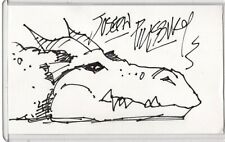 Joseph Pillsbury Dragon Smirks Artist Autograph Signed 3x5 Index Card w/ Sketch picture