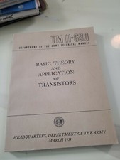 1959 TRANSISTORS BASIC THEORY APP ELECTRONIC TECH MANUAL USA OFFICE RARE VTG picture