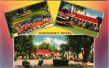 Westlake OH-Ohio, Schneiders Motel, Advert, Vintage Postcard picture