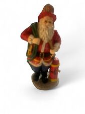 Christmas Holiday Fireman Santa Claus Figure Fire hose Hydrant Painted picture