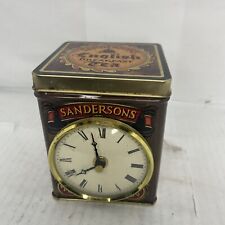 Vintage Made in England Sanderson English Breakfast Tea Clock Working W/ Manual picture
