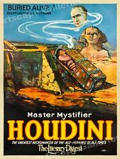 1926 Houdini Vintage Style Magic Poster Buried Alive - 24x32 picture