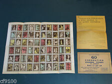 1937 Great Britain King George VI Eliz Coronation 60 Stamp Sheet w/ Env & Insert picture