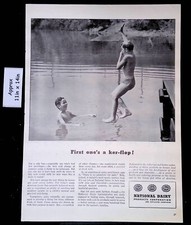 1946 NATIONAL DAIRY PRODUCTS Boys Fun at Camp Good Eating Habits Print Ad 45490 picture
